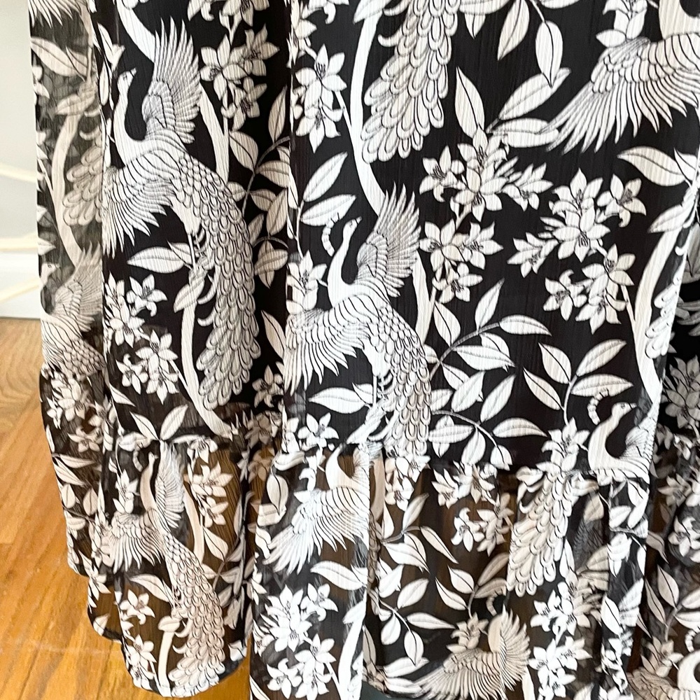 Black and white floral print LC Lauren Conrad Midi Dress - Picture 10 of 10